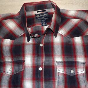 AMERICAN RAG MEN'S PLAID BUTTON-DOWN SHIRT SIZE XXL